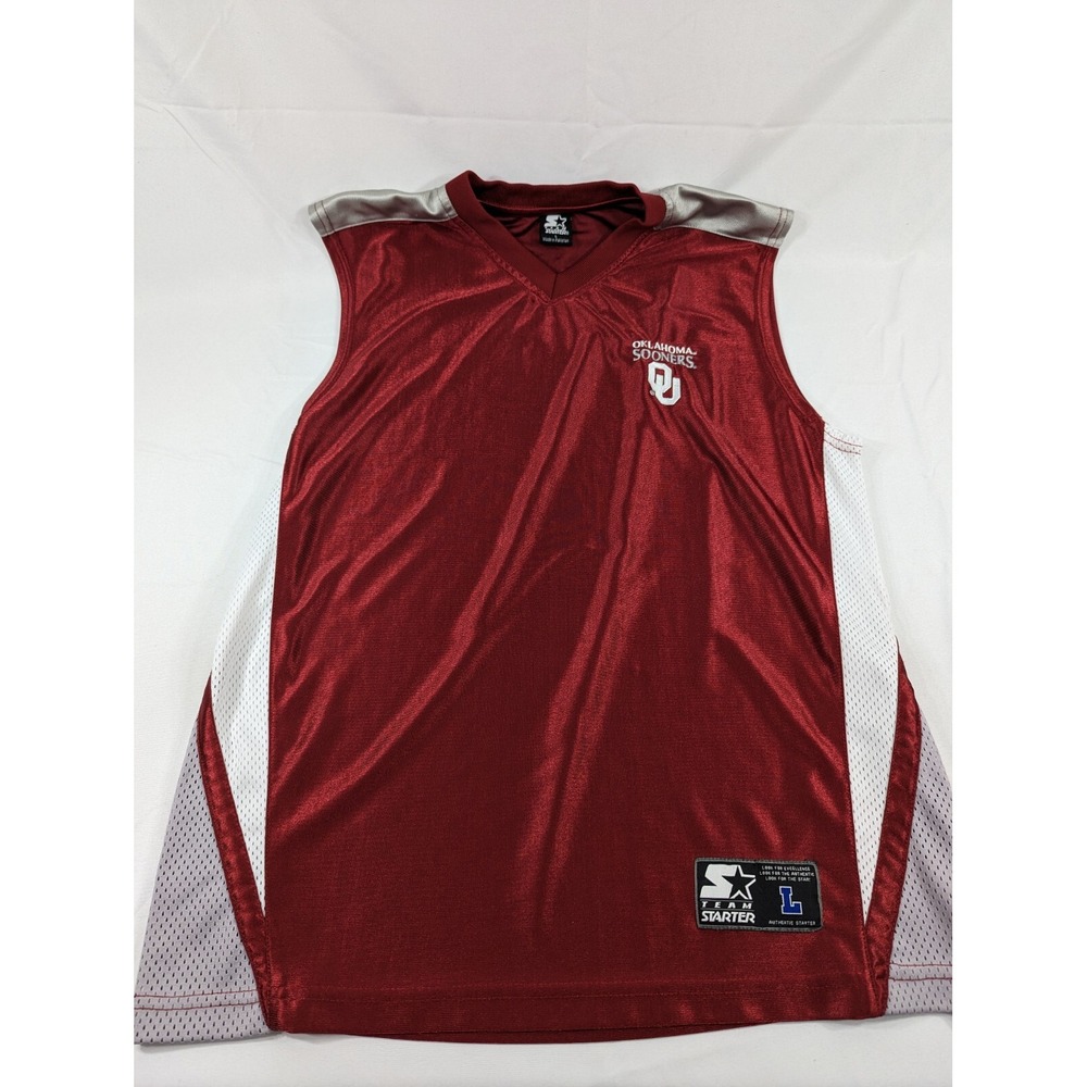 VINTAGE OKLAHOMA SOONERS BASKETBALL AUTHENTIC TEAM STARTER JERSEY SIZE 42 LARGE